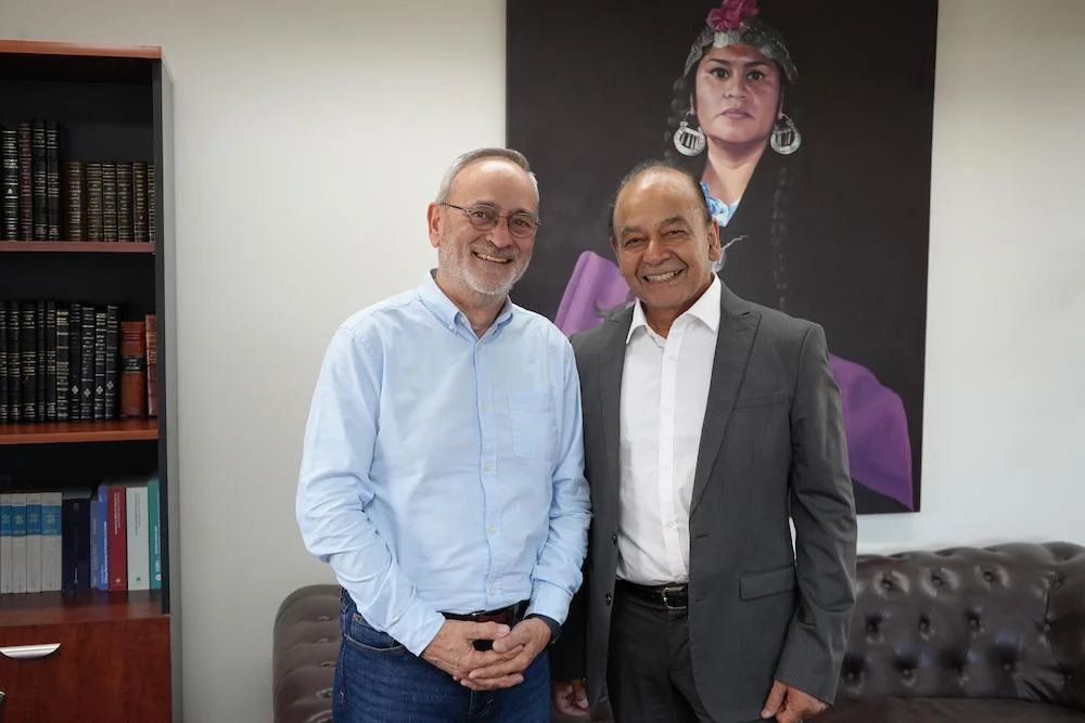 Gobernador René Saffirio y senador Ricardo Celis