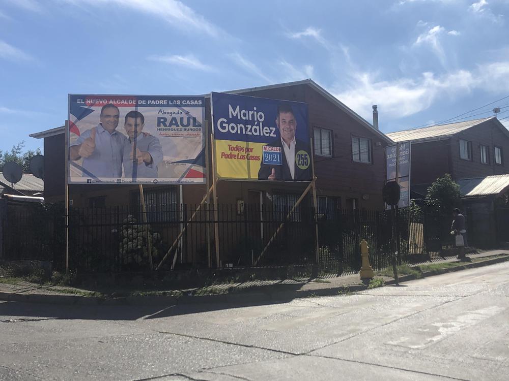 Propaganda política en Padre Las Casas.