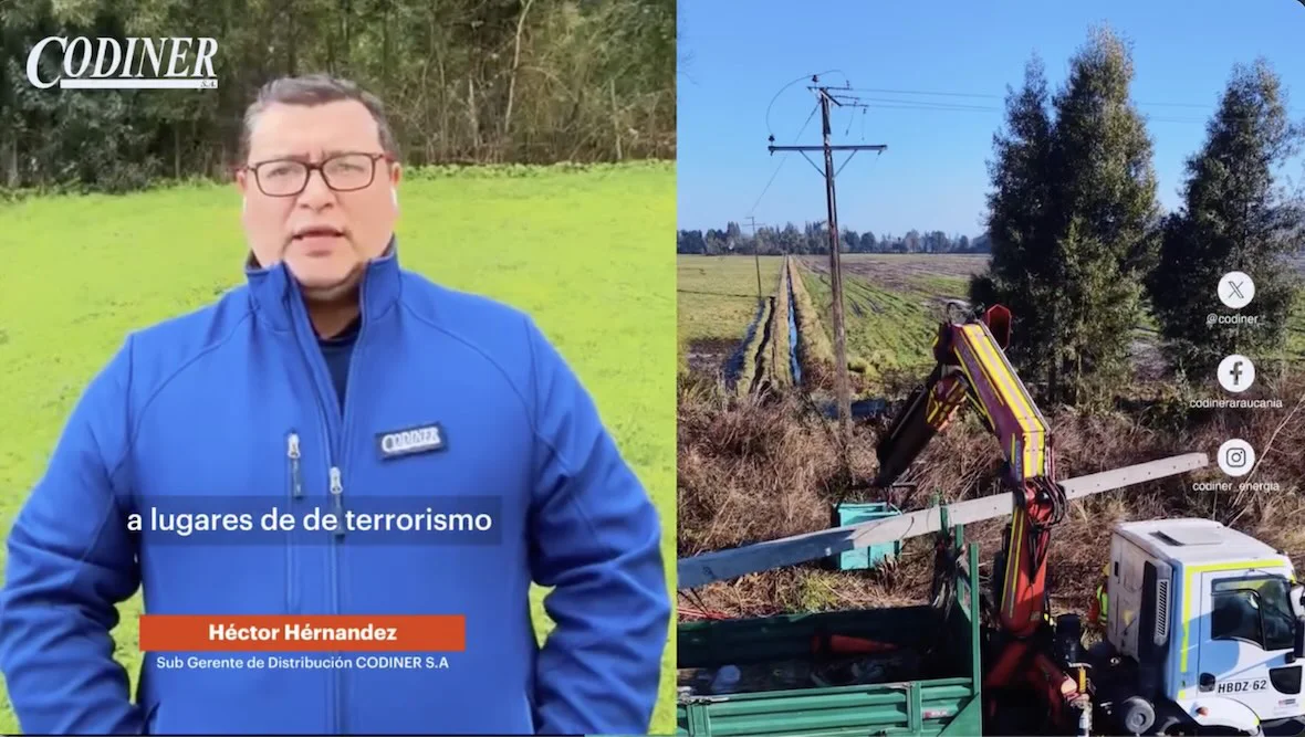 Gerente Codiner culpa al Terrorismo por tardanza en reconectar energia